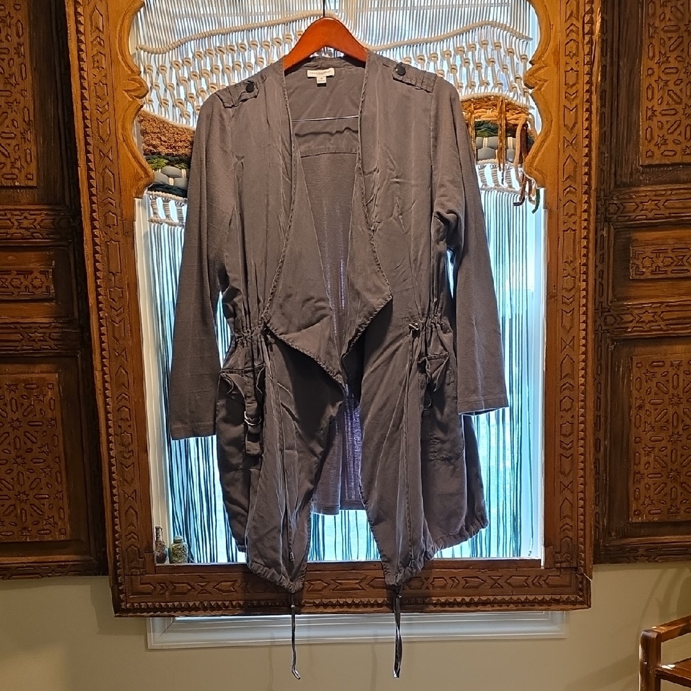 Women’s Gray Draped Utility Jacket